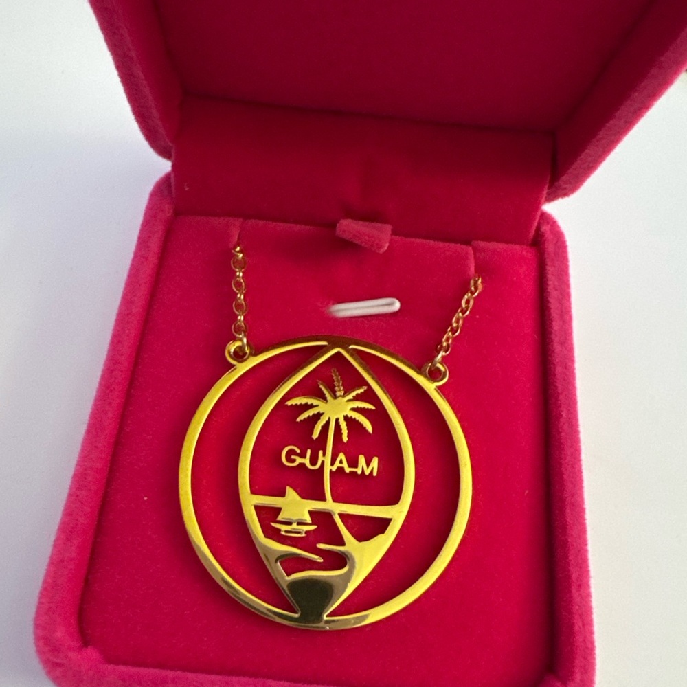Gold Necklace with Guam Pendant